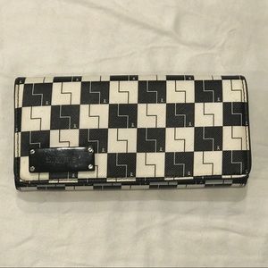 L.A.M.B.  Black and white wallet